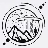 Simple Area 51 Minimal Ufo Tattoo Line Art Ufo Magnet