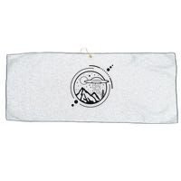 Simple Area 51 Minimal Ufo Tattoo Line Art Ufo Large Microfiber Waffle Golf Towel