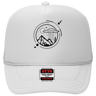 Simple Area 51 Minimal Ufo Tattoo Line Art Ufo Trucker Hat