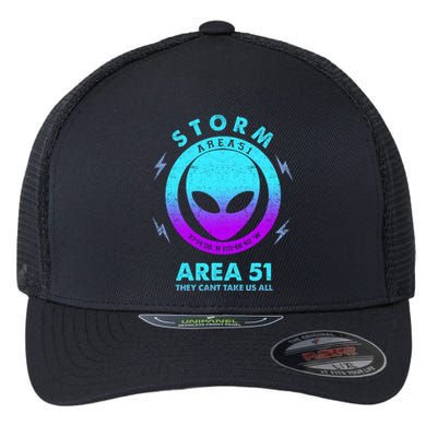 Storm Area 51 They Can''t Take Us All Funny Gradient Color Flexfit Unipanel Trucker Cap