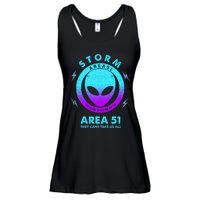 Storm Area 51 They Can''t Take Us All Funny Gradient Color Ladies Essential Flowy Tank