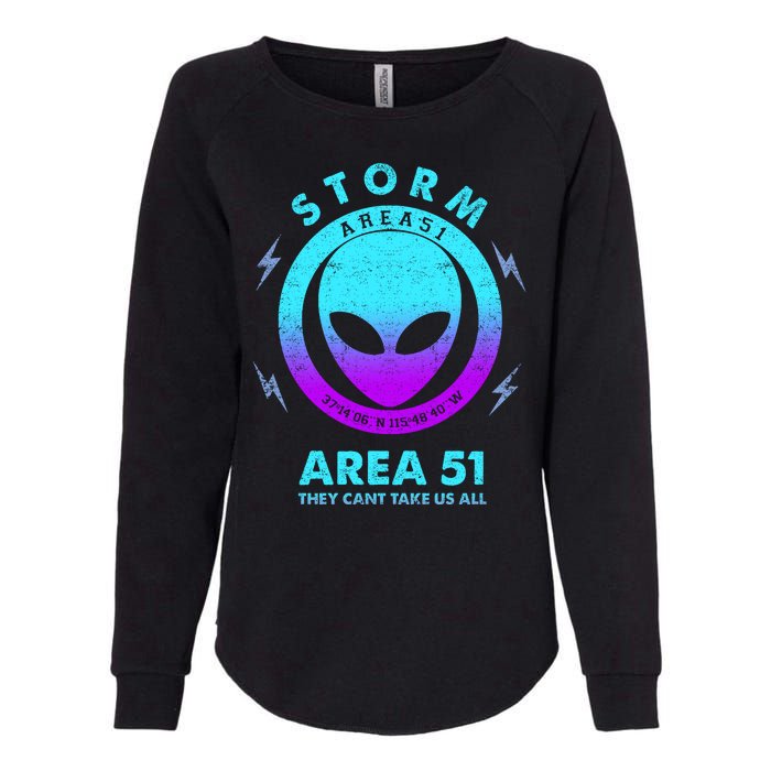 Storm Area 51 They Can''t Take Us All Funny Gradient Color Womens California Wash Sweatshirt