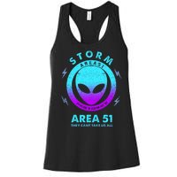 Storm Area 51 They Can''t Take Us All Funny Gradient Color Women's Racerback Tank