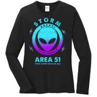 Storm Area 51 They Can''t Take Us All Funny Gradient Color Ladies Long Sleeve Shirt