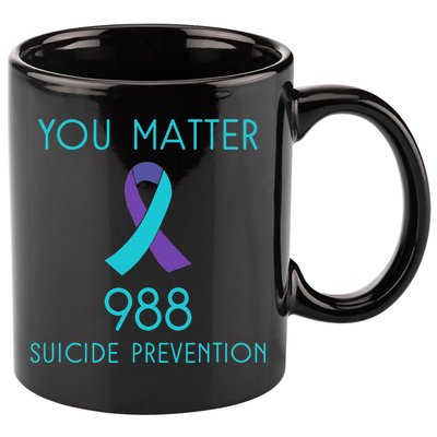 Suicide Awareness 988 Suicide Prevention 988 11oz C Handle Ceramic Mug