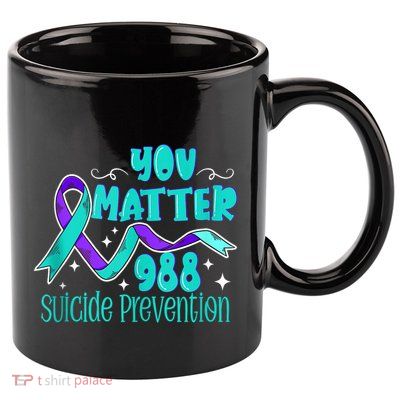 Suicide Awareness 988 Suicide Prevention 988 11oz C Handle Ceramic Mug
