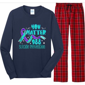 Suicide Awareness 988 Suicide Prevention 988 Long Sleeve Pajama Set