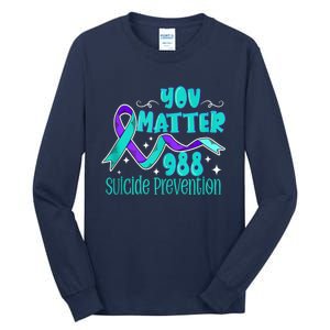 Suicide Awareness 988 Suicide Prevention 988 Tall Long Sleeve T-Shirt