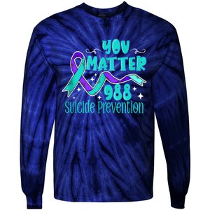 Suicide Awareness 988 Suicide Prevention 988 Tie-Dye Long Sleeve Shirt