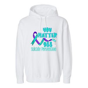 Suicide Awareness 988 Suicide Prevention 988 Garment-Dyed Fleece Hoodie