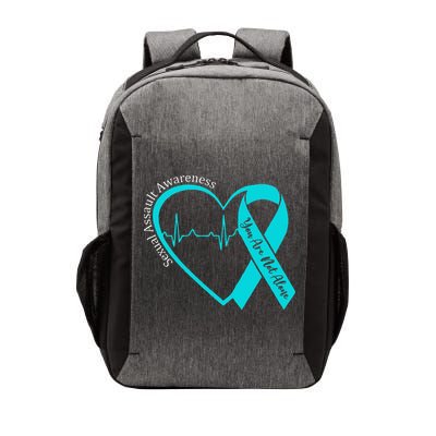 Sexual Assault Awareness Month Heart Teal Ribbon Support Vector Backpack