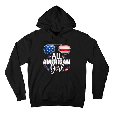 Sunglasses All American Girl 4th Of July Daughter Hoodie