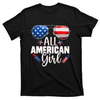 Sunglasses All American Girl 4th Of July Daughter T-Shirt