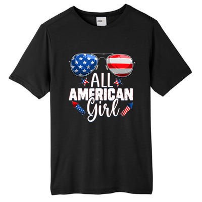 Sunglasses All American Girl 4th Of July Daughter Tall Fusion ChromaSoft Performance T-Shirt