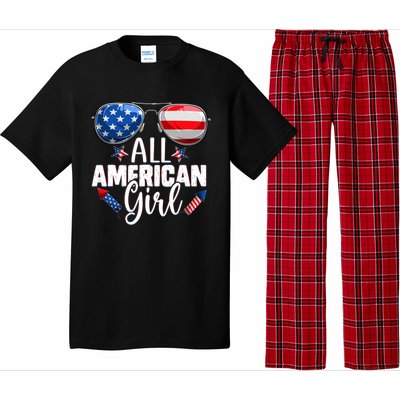 Sunglasses All American Girl 4th Of July Daughter Pajama Set