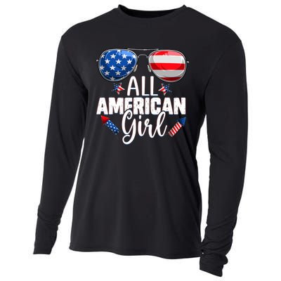 Sunglasses All American Girl 4th Of July Daughter Cooling Performance Long Sleeve Crew