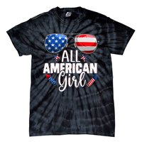 Sunglasses All American Girl 4th Of July Daughter Tie-Dye T-Shirt