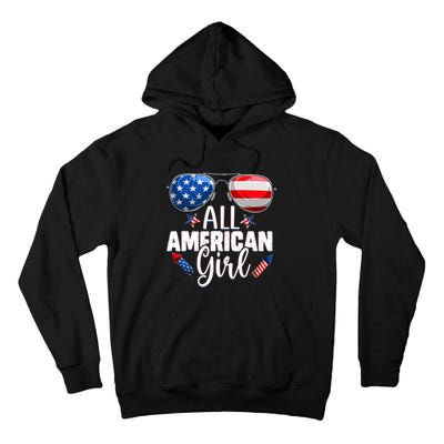 Sunglasses All American Girl 4th Of July Daughter Tall Hoodie