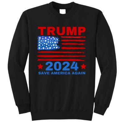 Save America Again 2024 Trump American Flag Sweatshirt