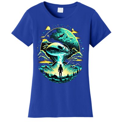 Space Astronaut Alien Abduction Astronomy Extraterrestrial Gift Women's T-Shirt