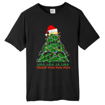 Save America Again Gift Trump 2024 Christmas Tree Cute Gift Tall Fusion ChromaSoft Performance T-Shirt