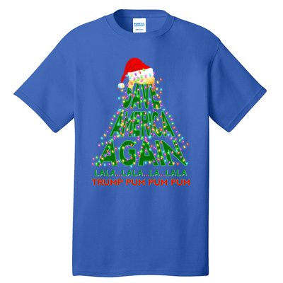 Save America Again Gift Trump 2024 Christmas Tree Cute Gift Tall T-Shirt