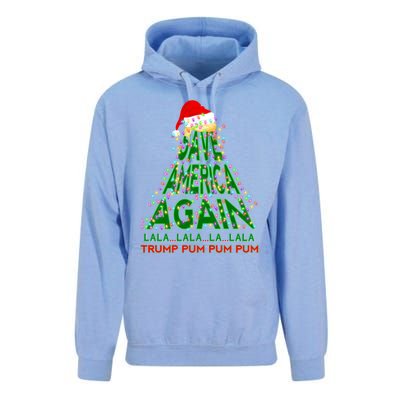 Save America Again Gift Trump 2024 Christmas Tree Cute Gift Unisex Surf Hoodie