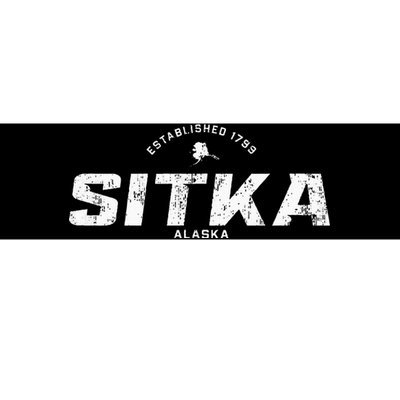 Sitka Alaska Ak Vintage Athletic Sports Bumper Sticker