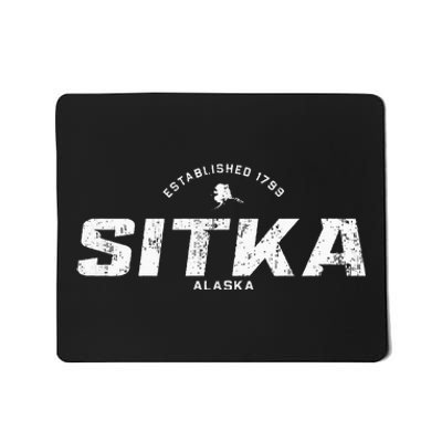 Sitka Alaska Ak Vintage Athletic Sports Mousepad