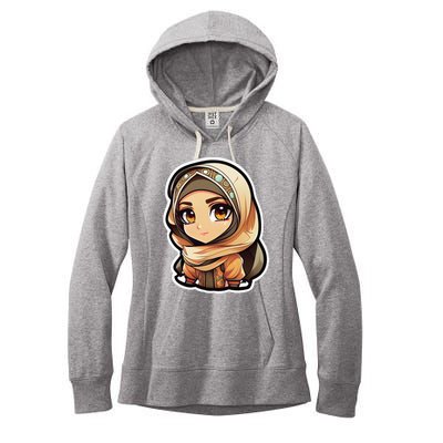 Seductive Anime Arab Hijab Head Scarf Beautiful Classic Women's Fleece Hoodie