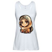 Seductive Anime Arab Hijab Head Scarf Beautiful Classic Ladies Essential Flowy Tank