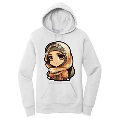 Seductive Anime Arab Hijab Head Scarf Beautiful Classic Women's Pullover Hoodie