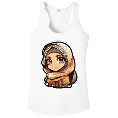 Seductive Anime Arab Hijab Head Scarf Beautiful Classic Ladies PosiCharge Competitor Racerback Tank