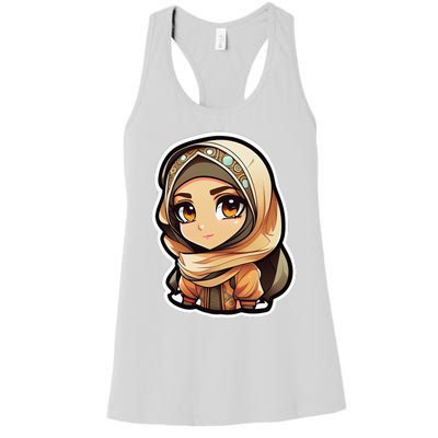 Seductive Anime Arab Hijab Head Scarf Beautiful Classic Women's Racerback Tank