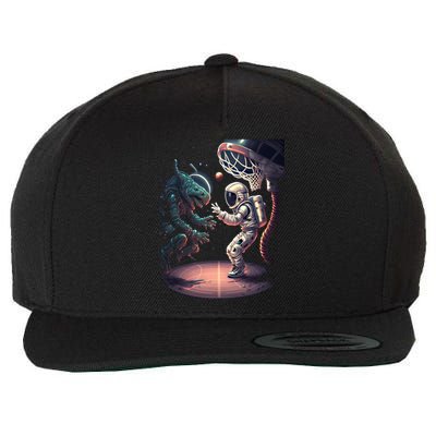 Space Astronaut Alien Playing Basketball Astronomy Space Gift Wool Snapback Cap