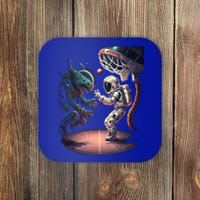 Space Astronaut Alien Playing Basketball Astronomy Space Gift Coaster