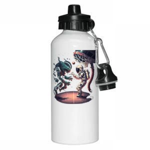 Space Astronaut Alien Playing Basketball Astronomy Space Gift Aluminum Water Bottle