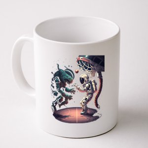 Space Astronaut Alien Playing Basketball Astronomy Space Gift Coffee Mug