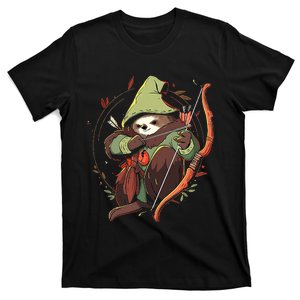 Sloth Archer Archery Bowhunter Arrow T-Shirt