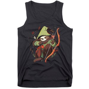 Sloth Archer Archery Bowhunter Arrow Tank Top