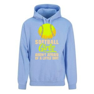 Softball Aren't Afraid Of A Little Dirt Sport Gift Unisex Surf Hoodie