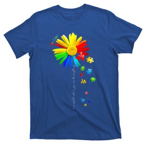 Sunflower Autism Awareness Be Kind Puzzle Mom Support kid T-Shirt