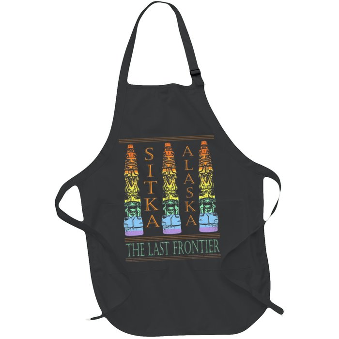 Sitka Alaska Ak Totem Design Full-Length Apron With Pockets