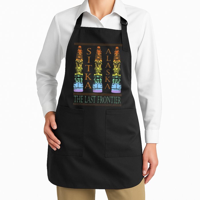 Sitka Alaska Ak Totem Design Full-Length Apron With Pockets