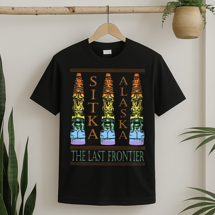 Sitka Alaska Ak Totem Design T-Shirt