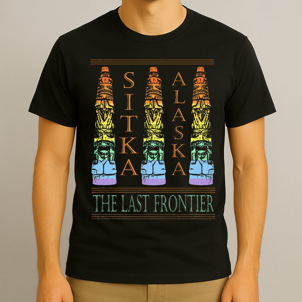 Sitka Alaska Ak Totem Design T-Shirt