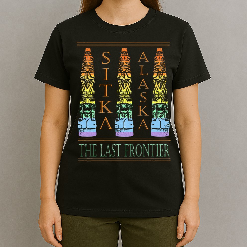 Sitka Alaska Ak Totem Design T-Shirt