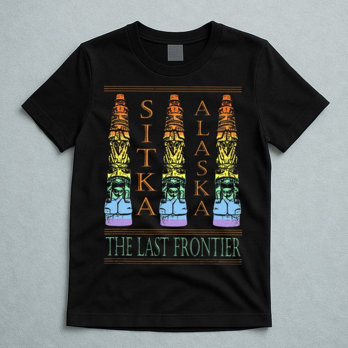 Sitka Alaska Ak Totem Design T-Shirt
