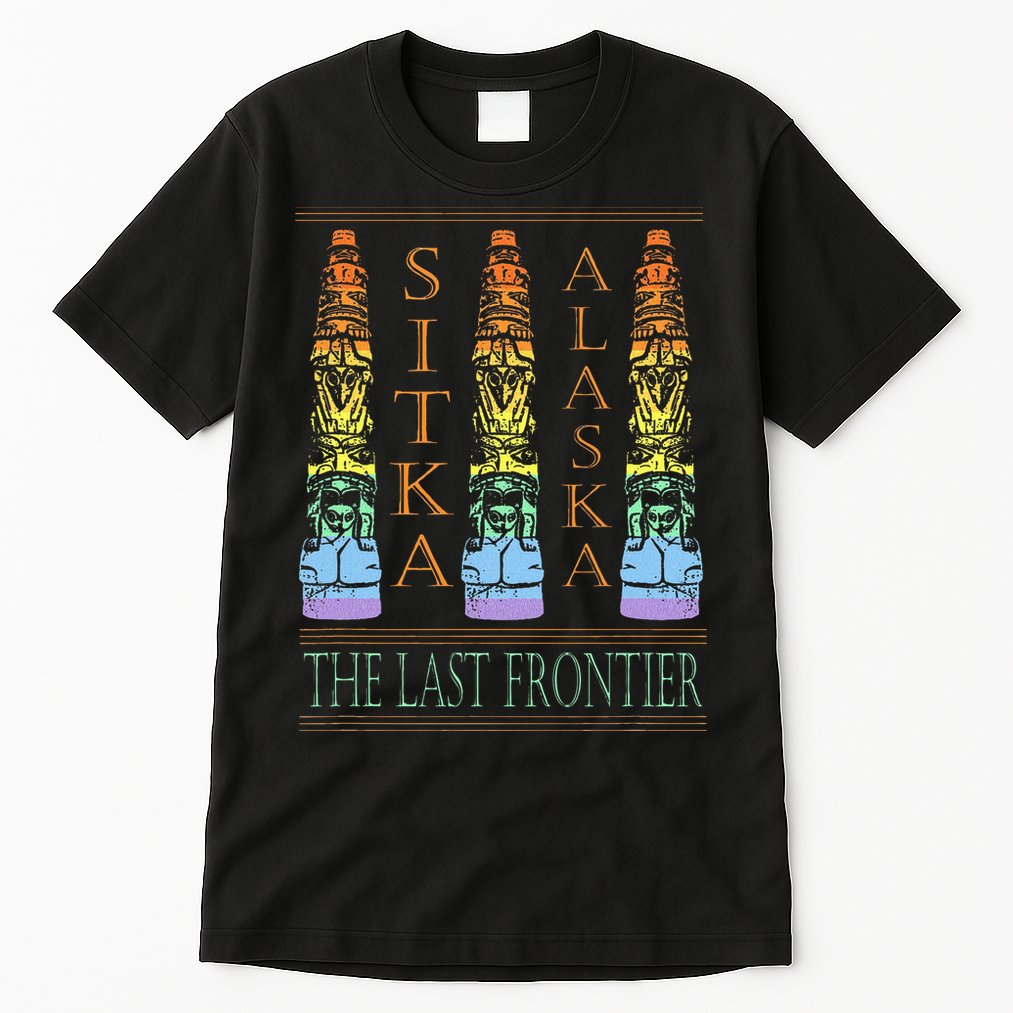 Sitka Alaska Ak Totem Design Tall T-Shirt