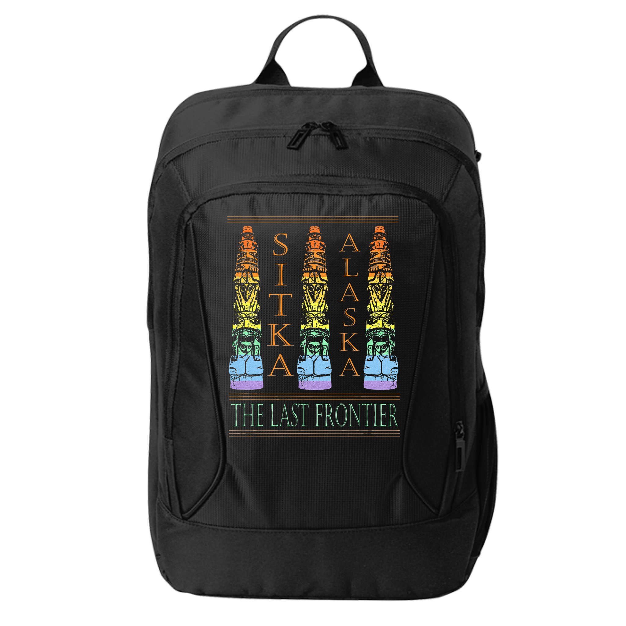 Sitka Alaska Ak Totem Design City Backpack